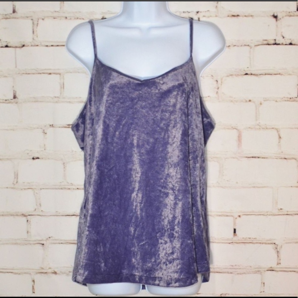 City Streets Purple Velvet Tank Top